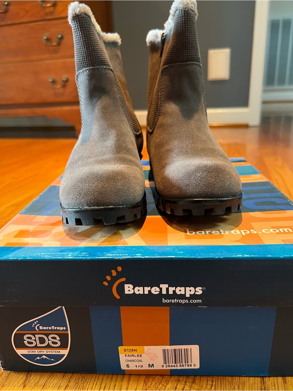 BareTraps Fairlee Charcoal Suede Ankle Booties